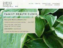 Tablet Screenshot of familyhealthcliniclangley.com